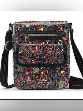 Sakroots Artist Circle Small Flap Messenger Bag Rainbow Spirit Desert NWT